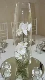 Designer Decor Rental Flowers Bullet Vase With Orchid